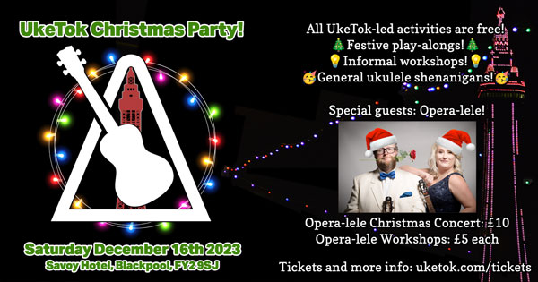 UkeTok Christmas Party in Blackpool poster